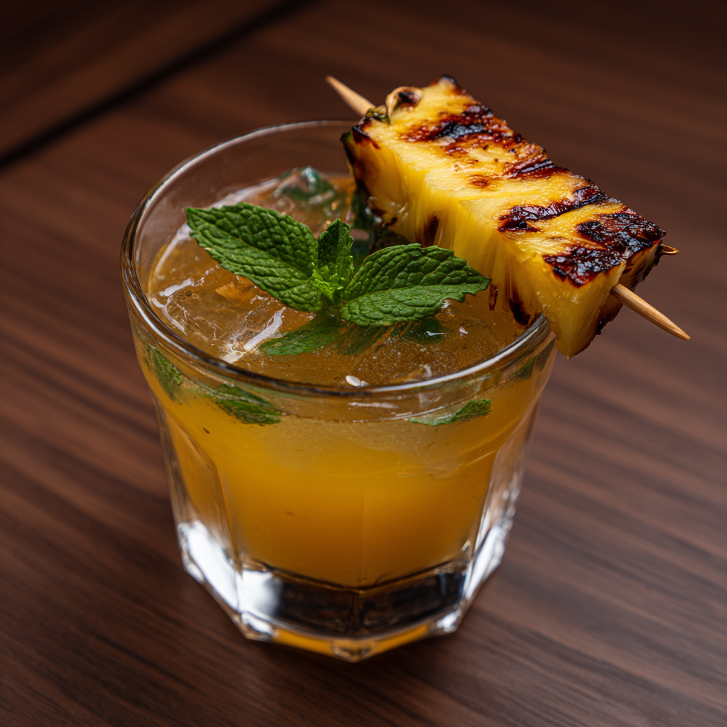 Grilled Pineapple-Tequila Punch